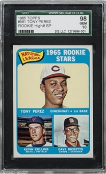 1965 Topps #581 Tony Perez Rookie Card – SGC 98 GEM MINT 10 "1 of 1!"